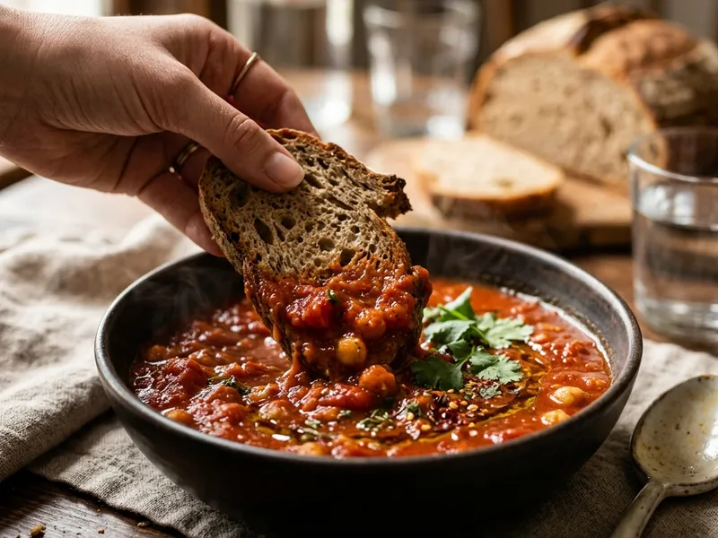 Geroosterde Tomaten-Basilicumsoep met Harissa