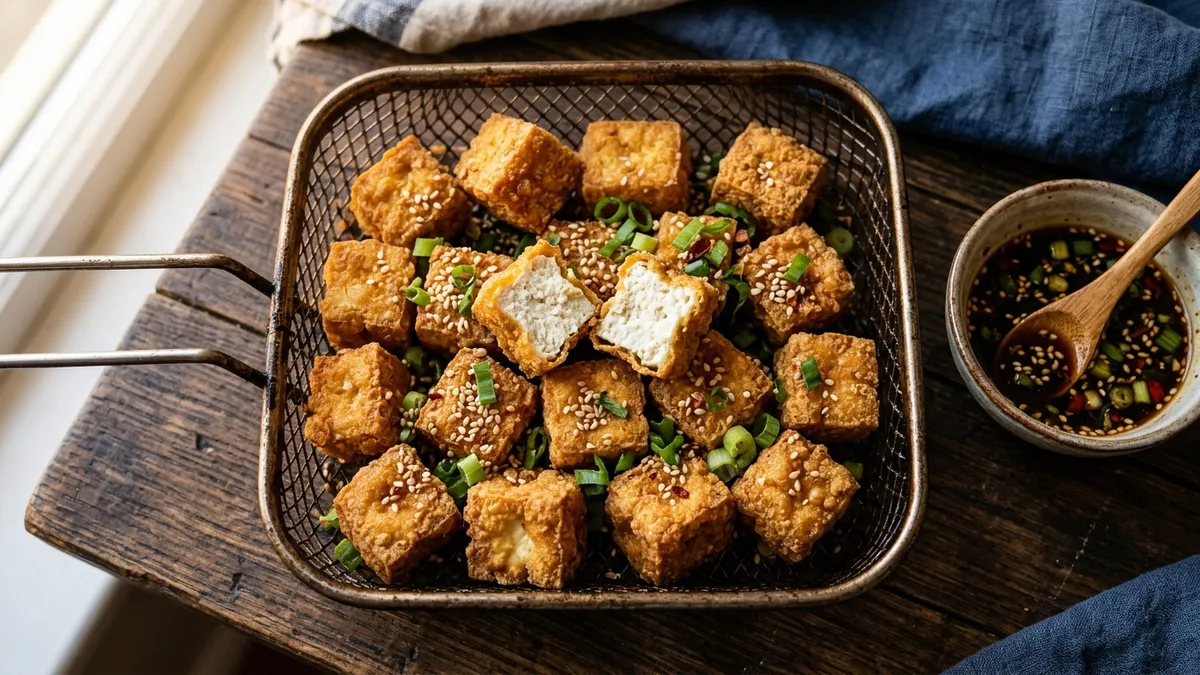 Krokante Tofu uit de Airfryer